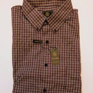 F/X Fusion Men's - Burgundy Check Shirt - XXL